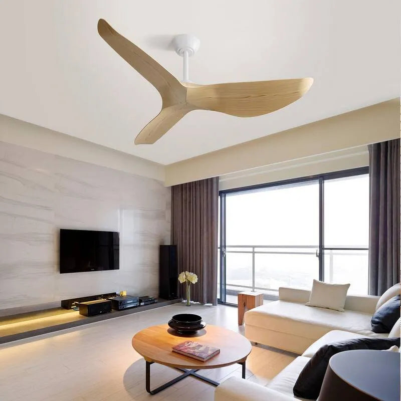 Deckenventilator, 52 Zoll, 6 Geschwindigkeiten, Fernbedienung, Timer, Innenbereich, Reversibel, mit Fernbedienung, Massivholz, 52 in