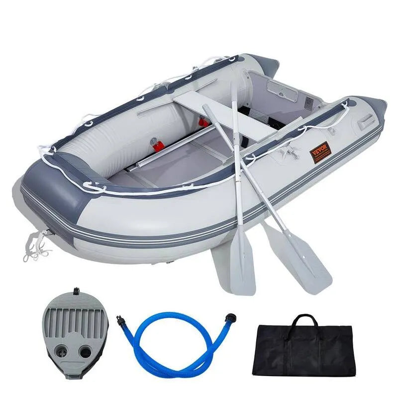 4-Personen-, Dinghy-Boot Sport Tender Fishing Boot mit Holz bietet ausreichend Platz für einfache Bewegung und Beinfreiheit, aufblasbar