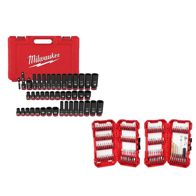 163 Teile 6-Point Milwaukee 6-Punkt-Impakt-Socket, 3/8 in., 163-Stück