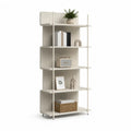 Bücherregal Standregal mit 5 Ebenen MDF Weiß 80x35x180 cm