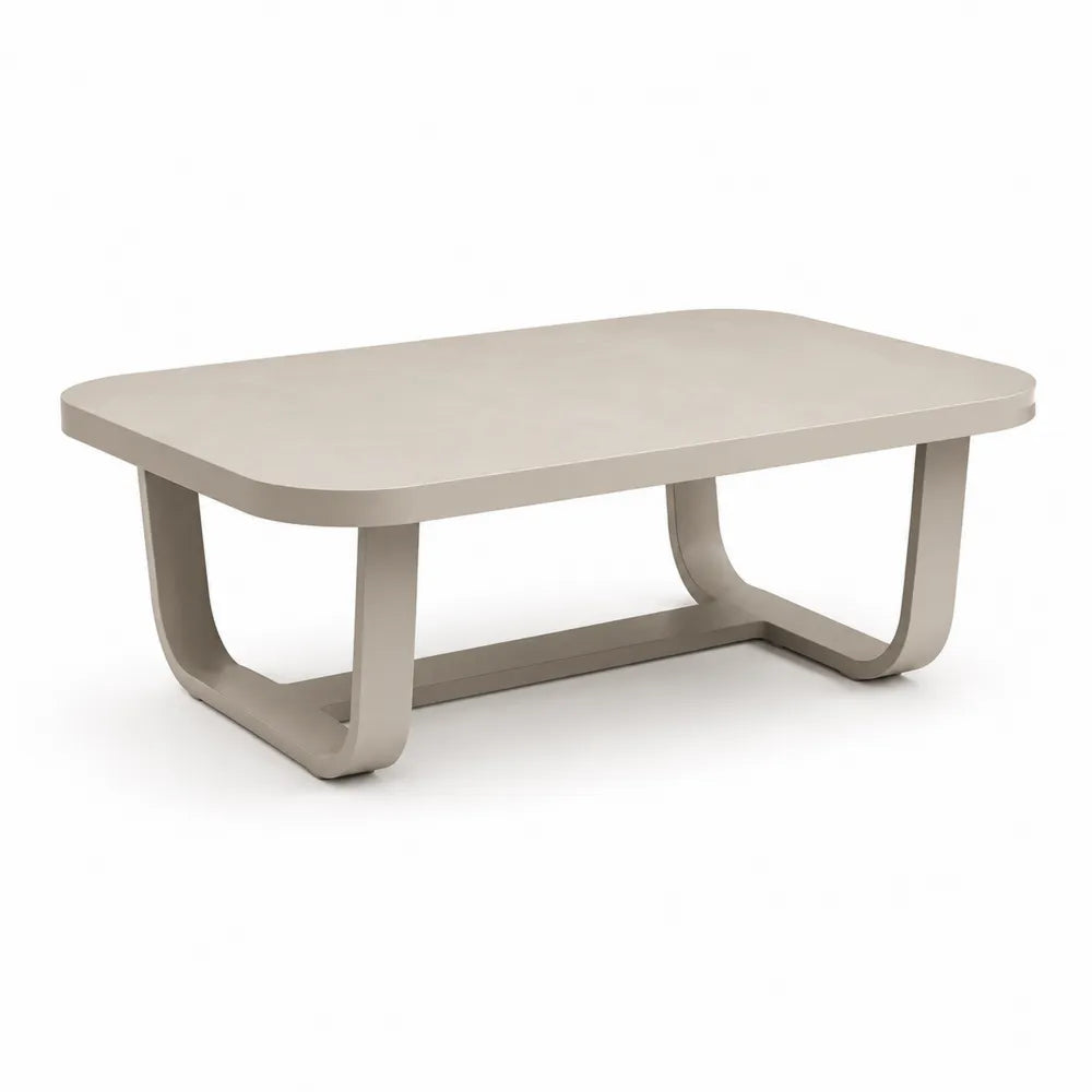 Couchtisch MDF Beige Rechteckig mit abgerundeten Kanten 120x60x40 cm