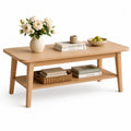 Couchtisch mit Ablagefach MDF Holzdekor Natur 120x60x45 cm