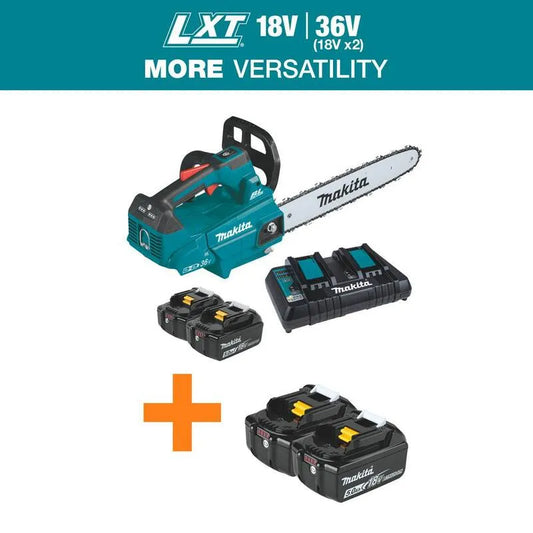 Makita 5. 0Ah bürstenlos Top Griff Kettensäge-Kit, 16 in., 18V, 36V, Batterie, 5.0Ah