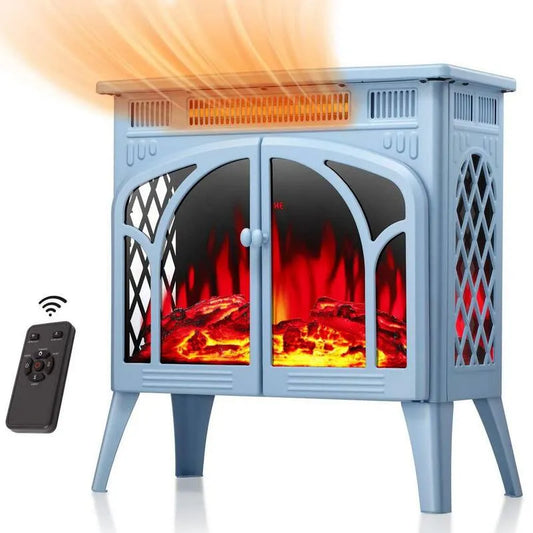 23. 46 in., Verstellbar, Verstellbare Helligkeit und Heizmodus, Überhitzung Safe Design, 23.46 in, Blau, freistehende elektrische Kamine