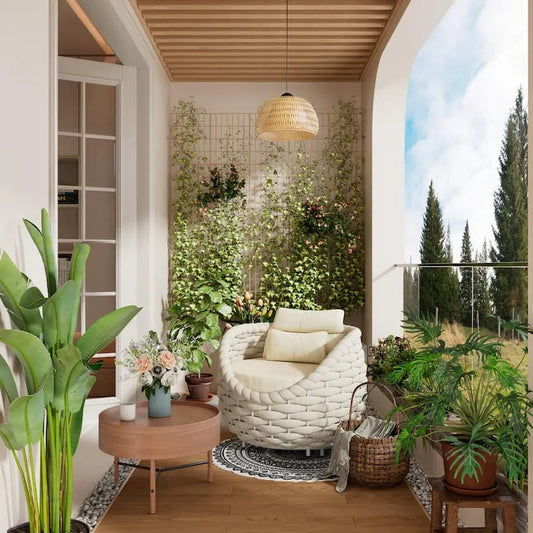 Sofa, Aluminium, Garten, Patio, Beige, Wohnzimmersitz