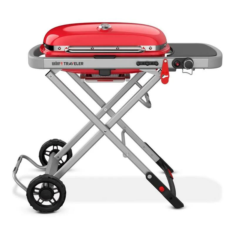 Weber, kompaktes tragbares Design, Flüssigpropan, tragbares Propangasgrill in Rot