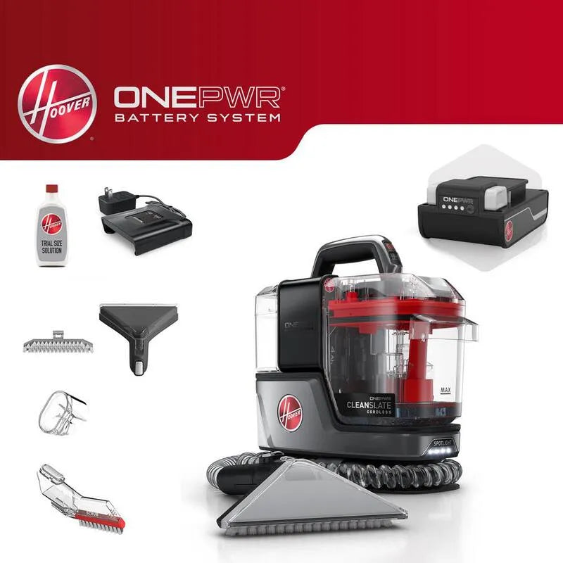 HOOVER Staubsauger Polsterung Spot Cleaner Teppich und Fleckenreiniger, kabellos Design, kompakte, tragbare Bauweise, ONEPWR CleanSlate kabellos Portable Carpet