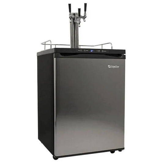 Full Size Beer Keg Spender, 24 in., Edelstahl, Schwarzschrank/Edelstahltür, Kühler für den Kraftstoffverbrauch