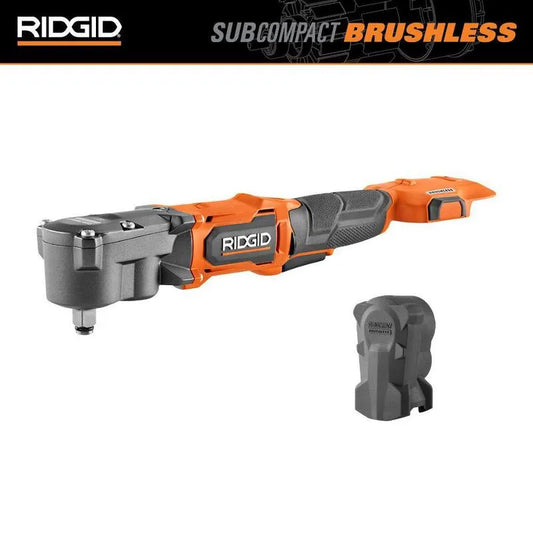RIDGID, kabellos Design, kompakte, tragbare Bauweise, 18V, 1/2 in., Werkzeug Only, Rechtswinkel Schlagschrauber mit Schutzschuh, Bürstenlos