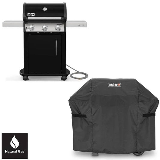 Weber E-315 Brenner Erdgasgrill, 3-Burner, Schwarz, Erdgasgrills