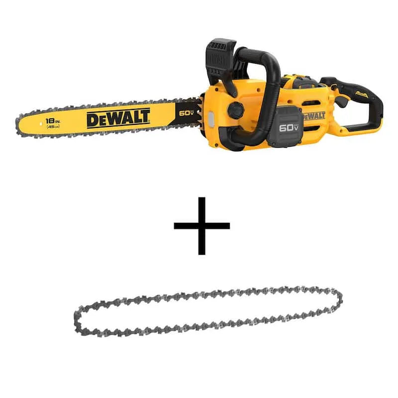 DEWALT 18in. 3Ah Kettensäge, Schnurloses Design, 60V, FLEXVOLT 3Ah Batterie, Ladegerät & Kette, Bürstenlos