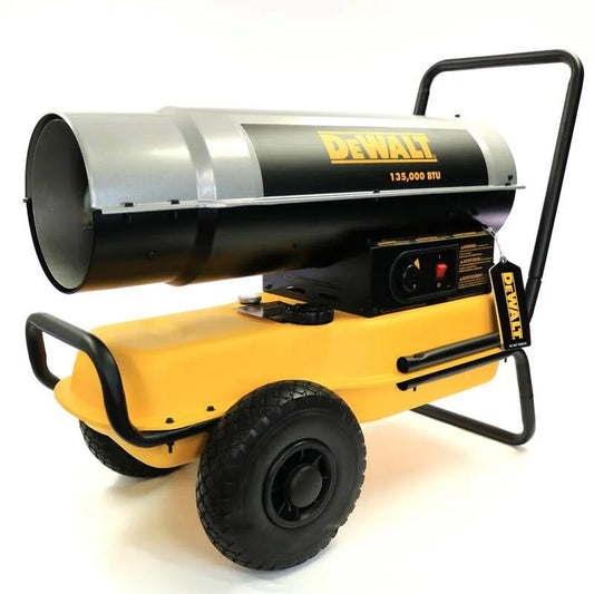 DEWALT Space Heater, 135000 BTU, Tragbares Innenheizgerät, Garten, 135,000 BTU, Gelb, Kerosenheizgeräte