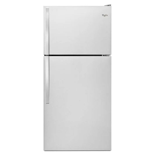 Whirlpool-Kühlschrank, Edelstahl, 18, 2 cu ft, Gefrorene Lebensmittel-Lagergeräte, 18.2 cu. ft, Monochromatischer rostfreier Stahl, Kühlschränke mit Top-Gefrierschrank