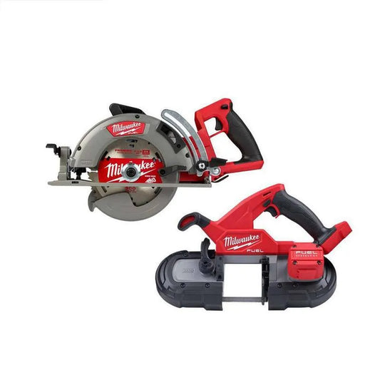Milwaukee FUEL 18V M18, 7-1/4 in., Rear Handle Circular Säge mit FUEL Compact Bandsäge, kabellos Design, kompakte, tragbare Bauweise