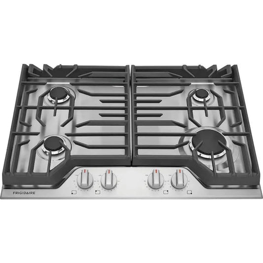 Frigidaire 4-Burner Gas Kochfeld, Edelstahl, 30 in., einschließlich Quick Boil und Simmer Burner