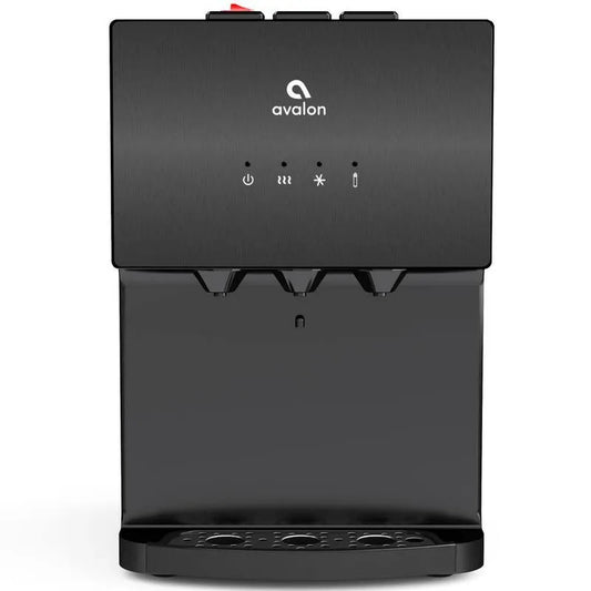 Auftisch Flaschenlos Wasserkühler Spender, Edelstahl, selbstreinigend, Schwarz