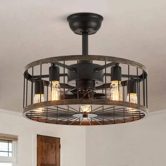Deckenventilator, 20 in., Innenbereich, mit Fernbedienung, Schwarz, Fernbedienung-Controlled Air Circulation, Deckenventilatoren mit Beleuchtung
