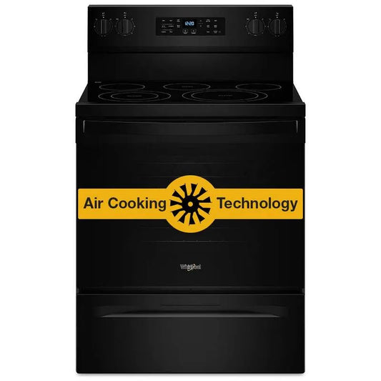 Whirlpool 5-Element Electric Herd, 30 in., Schwarz