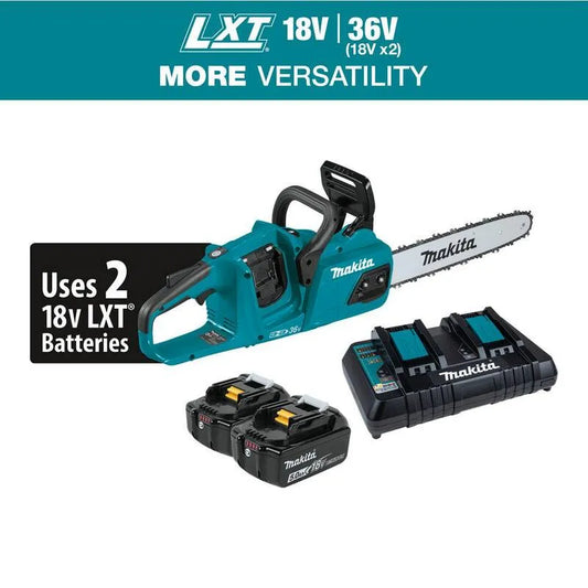 Makita 5. 0Ah Lithium-Ionen-Bürstelose Batterie Kettensäge-Kit, 14 in., 18V, 36V, 5.0Ah