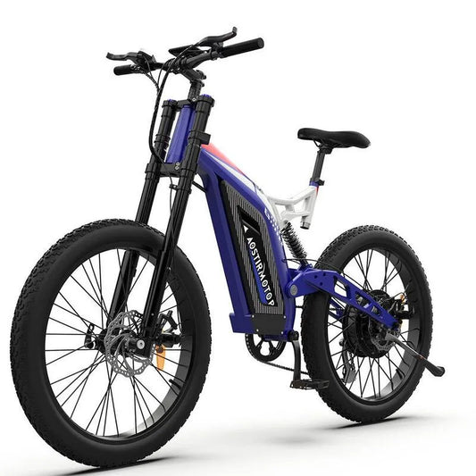 Unbranded, 1500-Watt 48-Volt/20Ah Elektrofahrrad Fat Reifen P7 Entfernbare Lithium-Batterie für Erwachsene, Blau, Fahrräder, 26 in