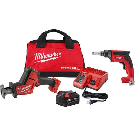Milwaukee FUEL 18V M18 Bürstenloser Schnurloser HACKZALL Reziprokierendes Säge-Kit, Schnurlos-Design, Rot, die sich gegenseitig bewegen