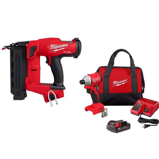 Milwaukee 18-Volt Hex Schlagschrauber Kit, kabellos Design, M18, bürstenlos, mit M18