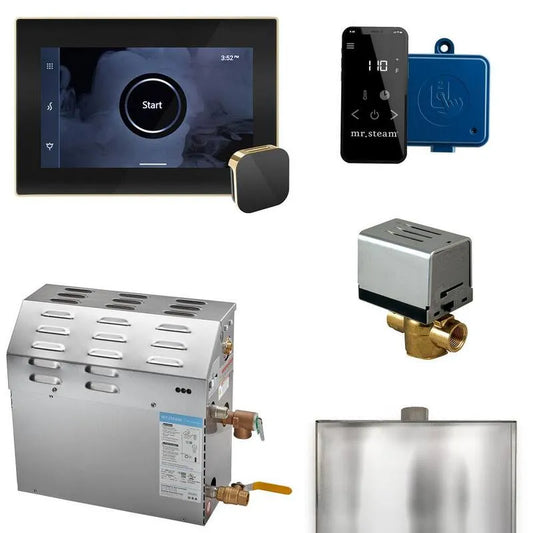Generator, 7500 W, 7, 5 kW, Dampfduschengenerator Paket mit iSteamX-Steuerung in schwarzpoliertem Messing, Schwarzpoliertes Messing, Dampfduschgeneratoren