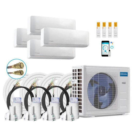 MRCOOL 3-Ton kanalloses Mini-Split-System, 21. 5 SEER, 36000 BTU, 50ft, 4-Zone, 12K, 36,000 BTU, 35,50ft, Weiß, Multi-Split-Systeme