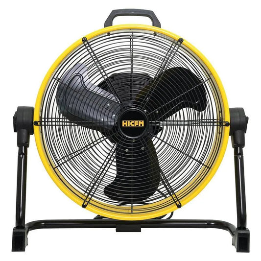 20 in., 100 CFM, 1/12 PS Powerful Motor, 6100 CFM, BLDC Drive Luftzirkulator Trommelventilator in Gelb mit variablen Geschwindigkeiten, 12 HP, 6,100 CFM