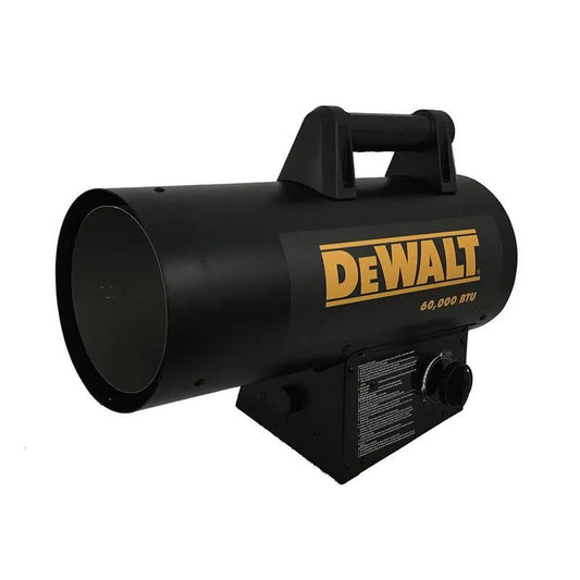 DEWALT Raumheizung, 60000 BTU, Flüssigpropan, tragbare Innenheizung, Außen, Schwarz, 60,000 BTU
