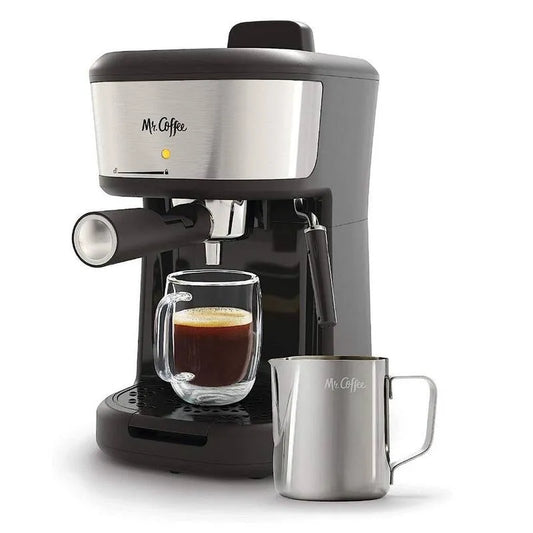 Espressomaschine, 20 Oz, Edelstahl, Cappuccino-Maschine mit Milchschäum-Pitcher und Dampfstab