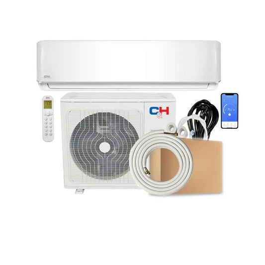 kanalloses Mini-Split-System 230-Volt, Wärmefunktion, 2, 5 Tonnen, 30000 BTU, 16 ft, Install Kit 230-Volt