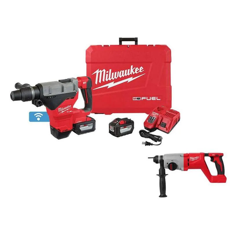 Milwaukee KEY 18V M18 SDS-MAX Bohrhammer Kit, kabellos Design, 1-3/4 in., 1 in., SDS-PLUS Bohrhammer, bürstenlos