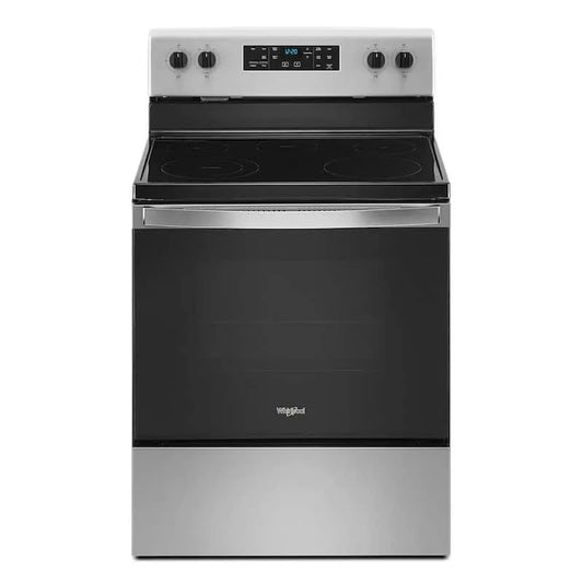 Whirlpool Electric Herd, 30 in., 5. 3 cu ft, 5 Burner, Edelstahl, 5.3 cu. ft