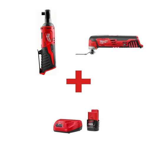 Milwaukee 12-Volt Starter Kit, 3/8 in. und M12 Multi-Werkzeug-Only, kabellos Design