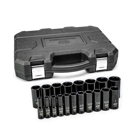 Point SAE Deep Kraft-Steckschlüsselsatz 6-Point, 2 in., 19 Teile, 1/2 in. Drive SAE Deep Kraft-Steckschlüsselsatz