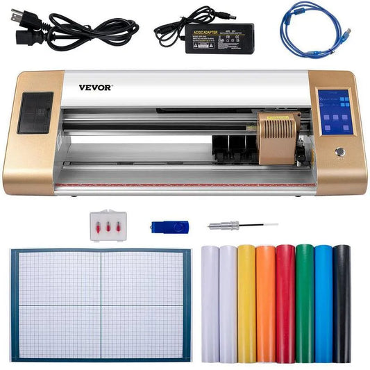 Vinyl Cutter Machine, Cutter Machine 450 mm Max Papierzuschnitt Plotter Hintergrundbeleuchtung LCD Display Automatischer Cutter Plotter, 450 mm