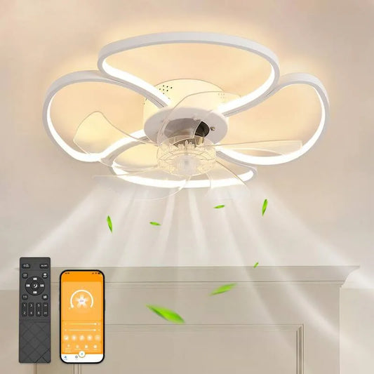 Deckenventilator, 19. 69 in., Fernbedienung, Innen, Weiß, ferngesteuerte Luftzirkulation, 19.69 in, Deckenventilatoren mit Beleuchtung