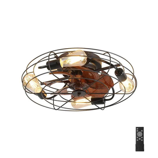Deckenventilator, 20 in., Fernbedienung, Innen, mit LED-Licht, Schwarz, Deckenventilatoren mit Beleuchtung