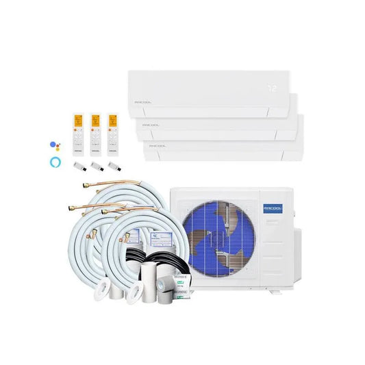 MRCOOL 3-tonnen kanalloses Mini-Split-System, 22, 5 SEER, 36000 BTU, 25ft, Linien -230V, 3-Zone, 18K, 36,000 BTU