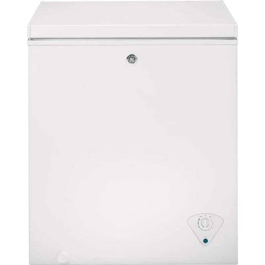 GE GEfrierschrank, 5. 1 cu. ft, Gara Ready 5. 1 cu, Manueller Abtau, Brust, Weiß, 5.1 cu. ft