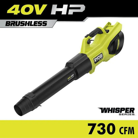 RYOBI, 730 CFM, 40V, kabellos Design, Werkzeug Only, 40V HP bürstenlos 190 MPH 730 CFM kabellos Akku Jet Laubbläser