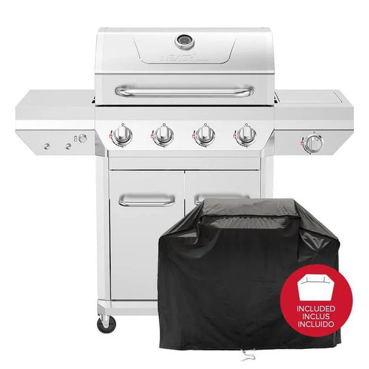 Brenner Edelstahl Propan Gasgrill, 4 Brenner, Flüssigpropan