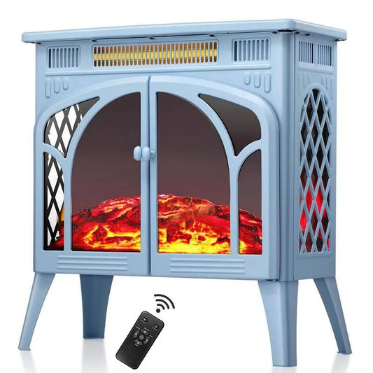 23. 46 in., Verstellbar, Verstellbare Helligkeit und Heizmodus, Überhitzung Safe Design, 23.46 in, Blau, freistehende elektrische Kamine