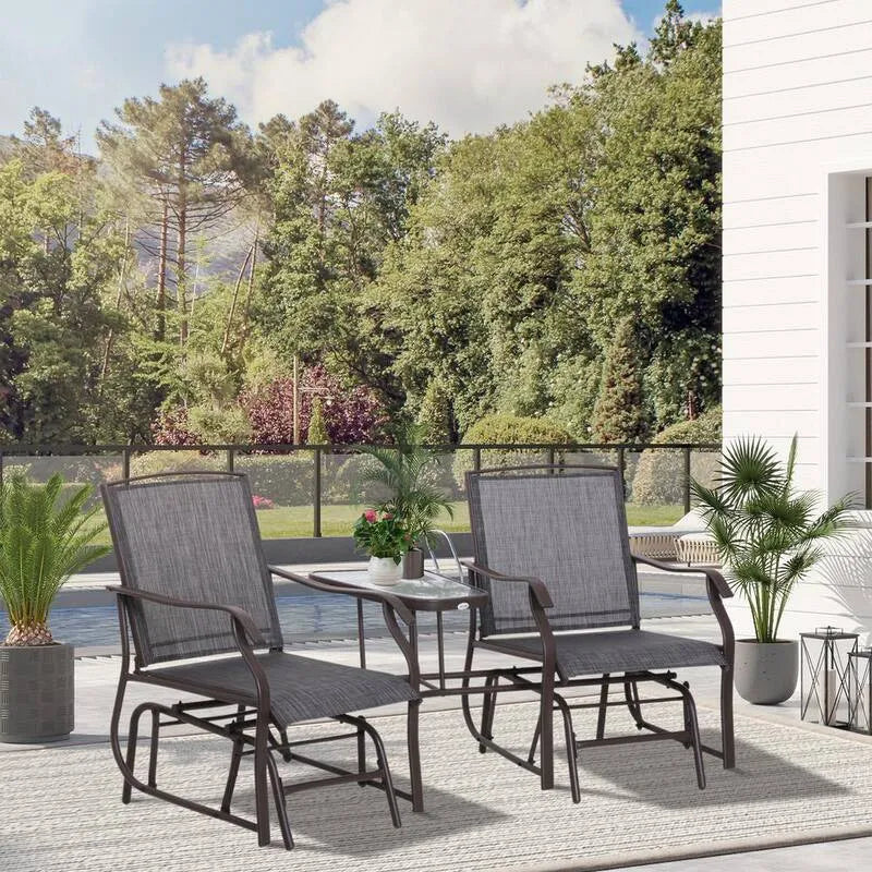 Garten-Zweisitzer, Garten, Patio 2-Seat Schaukelstuhl Swing Garten-Zweisitzer mit atmungsaktivem Sling