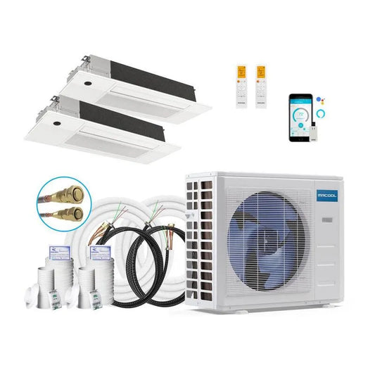 2. 25-Ton MRCOOL 2, 25-Ton kanalloses Mini-Split-System, 22 SEER, 27000 BTU, 25ft, 2-Zone, 12K, 18K, 27,000 BTU, 16,25ft