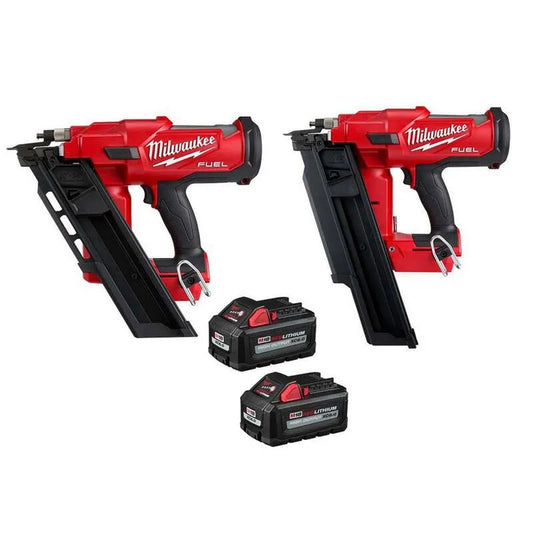 Milwaukee 18-Volt, 3-1/2 in., 3. 5 in., kabellos Design, 21-DG Nailer, Two 6Ah HO Batteries, M18, 30, bürstenlos, 3.5 in