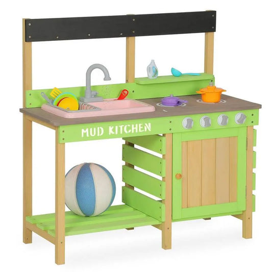3-8 Ages Wood Kids Küche, Innen / Außen vorgeben Schlamm Küche Playset, Garten, Innen