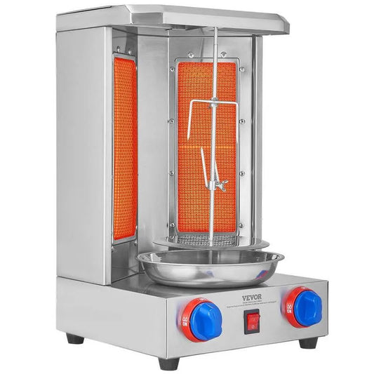 Grill, tragbare, Kapazität Huhn Shawarma Kochmaschine mit 2 BrennernEdelstahl