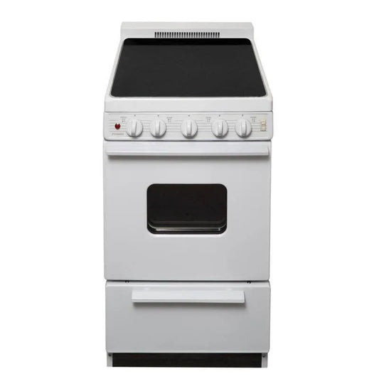 Unbranded, 20 in. 2. 42 cu. ft. Freistehende glatte obere elektrische Reichweite in Weiß, Einzelofen-Elektrische Herde, 2.42 cu. ft